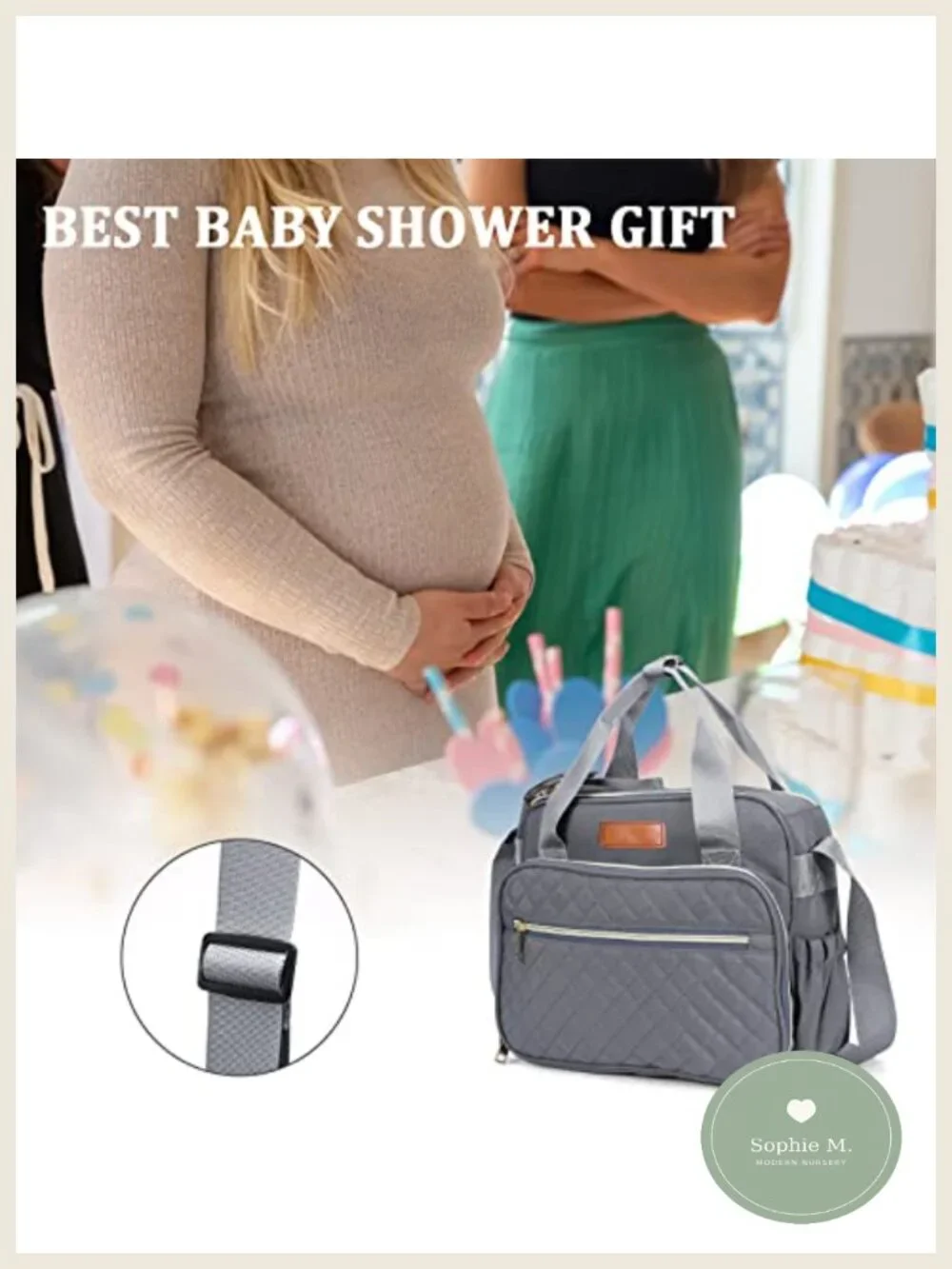 Large Capacity Diaper Bag Tote with Thermal Bottle Pocket - TPU, Easy to Clean